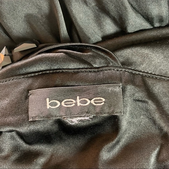 Bebe Black 100% Silk Beaded Cocktail/Party Dress - Picture 11 of 14